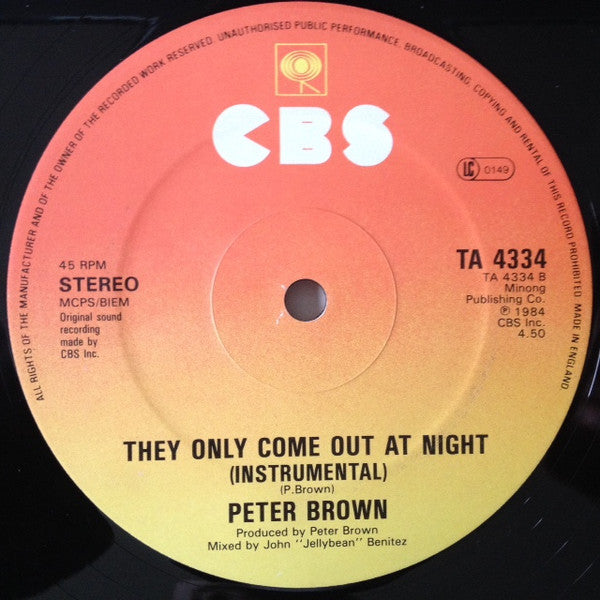 Peter Brown – They Only Come Out At Night (VG+) BOX6