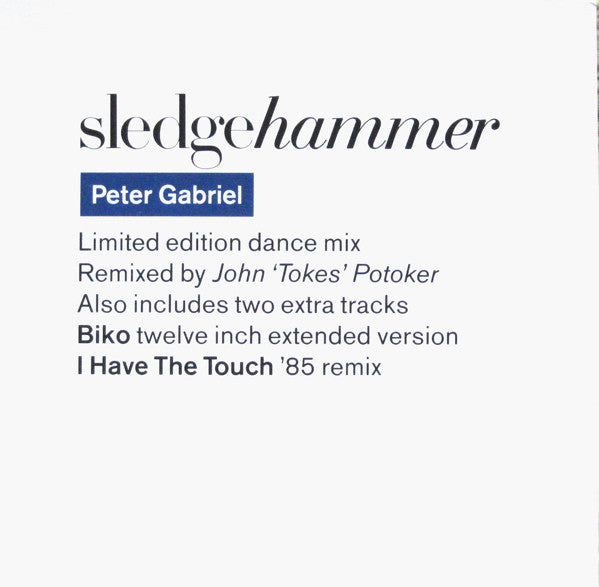 Peter Gabriel – Sledgehammer (Limited Edition Dance Mix) (VG+) Box36