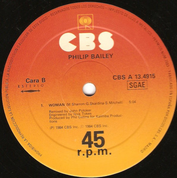 Philip Bailey Duet With Phil Collins – Easy Lover (VG+) BOX26