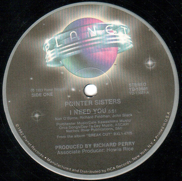 Pointer Sisters – I Need You (NM, Funda VG+ Generic de Sello) BoxE1