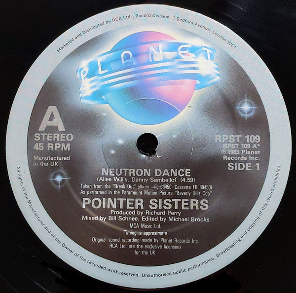 Pointer Sisters – Neutron Dance (NM, FUNDA VG+)