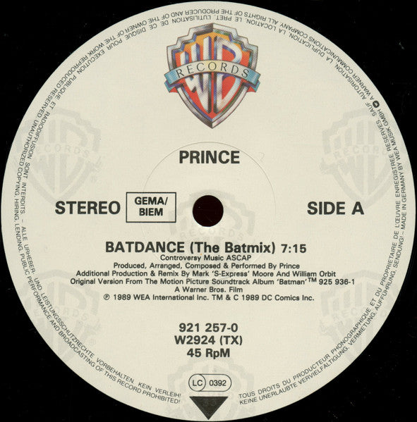 Prince – Batdance (The Batmix) (NM, FUNDA VG+) BOX2