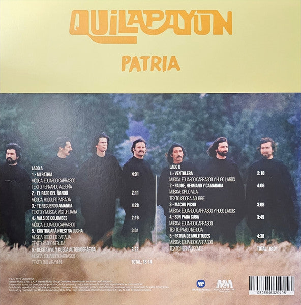 Quilapayún – Patria (NUEVO, SELLADO)