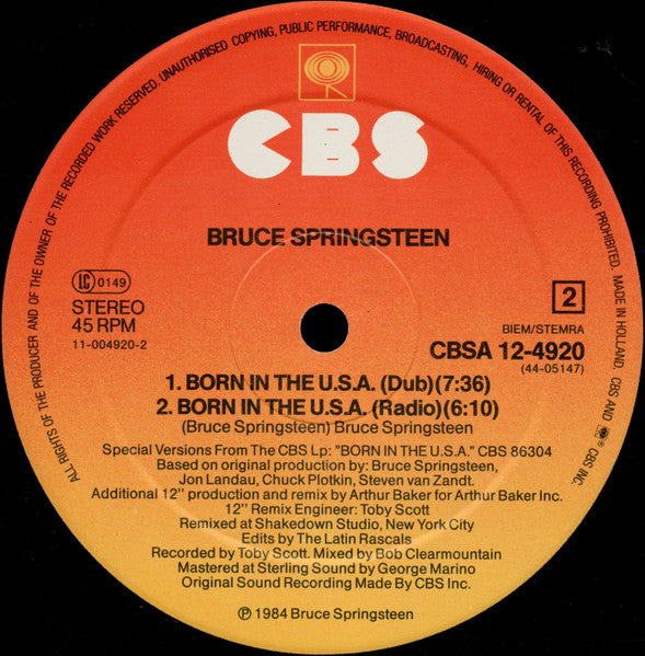 Bruce Springsteen – Born In The U.S.A. (NM) BOX29
