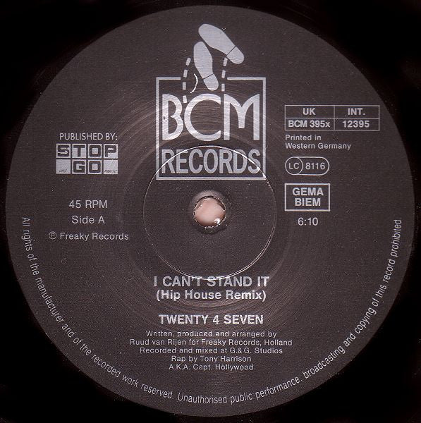 Twenty 4 Seven Featuring Capt. Hollywood* – I Can't Stand It! (VG+) BOX1