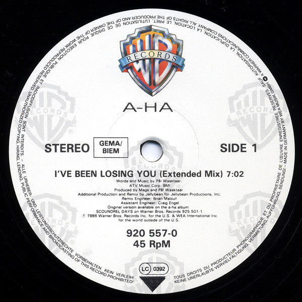 a-ha – I've Been Losing You (NM) BOX33