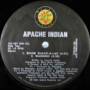 Apache Indian ‎– Boom Shack-A-Lak (EX, FUNDA GENÉRICA DE SELLO) BOX6