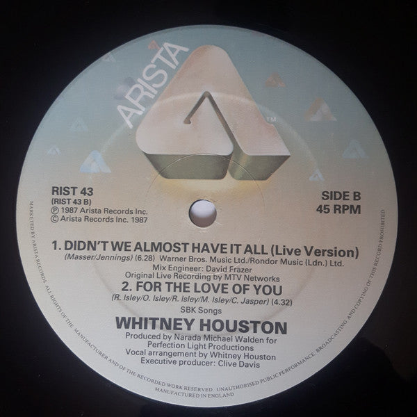 Whitney – So Emotional (Extended Remix) (VG+) BOX14