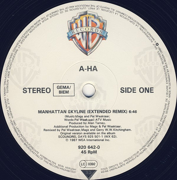 a-ha – Manhattan Skyline (Extended Remix) (NM) BOX22