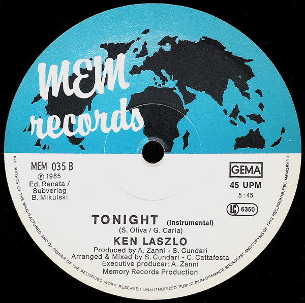 Ken Laszlo – Tonight (NM, FUNDA VG+) BOX18