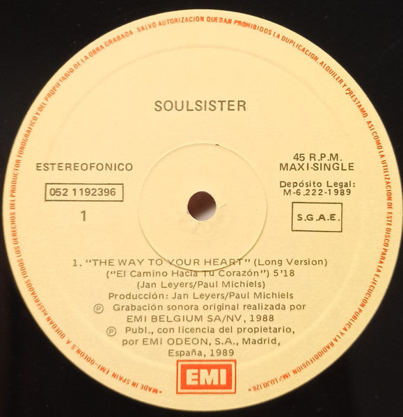 Soulsister – The Way To Your Heart (VG+) BOX30