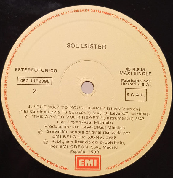 Soulsister – The Way To Your Heart (VG+) BOX30