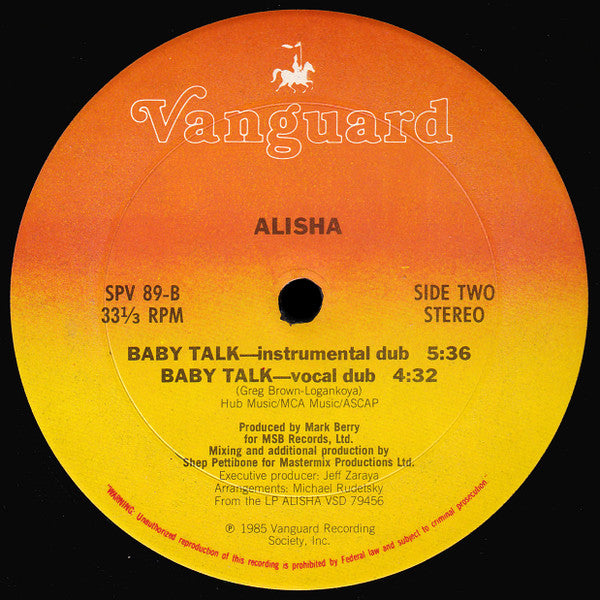 Alisha – Baby Talk (EX) FUNDA GENÉRICA BOX17