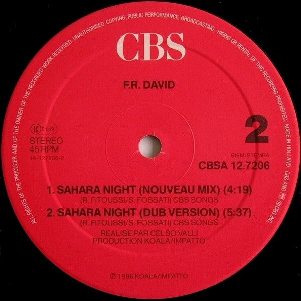 F.R. David – Sahara Night (NM) BOX8