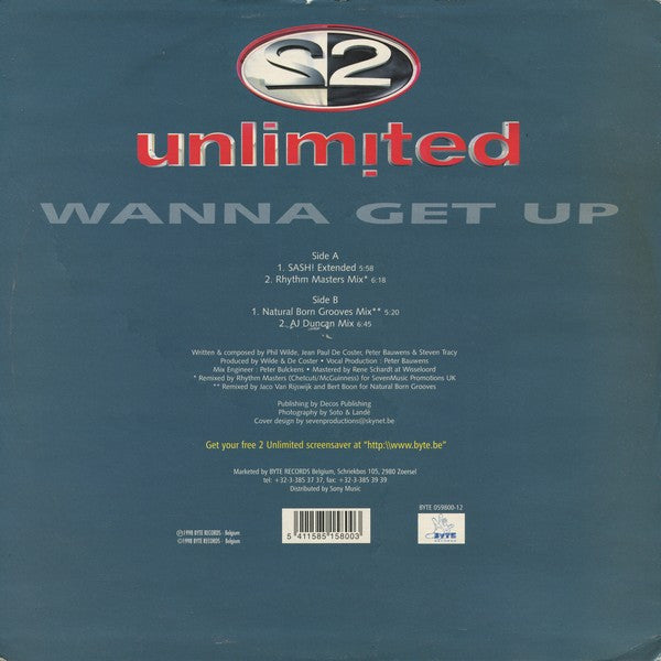 2 Unlimited ‎– Wanna Get Up (VG+) BOX1.