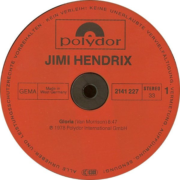 Jimi Hendrix – Gloria / Hey Joe (NM) BOX23
