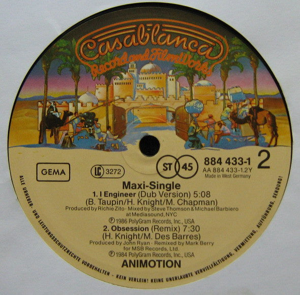 Animotion – I Engineer, Incluye Obsession- Remix (NM, FUNDA VG+) BOX24