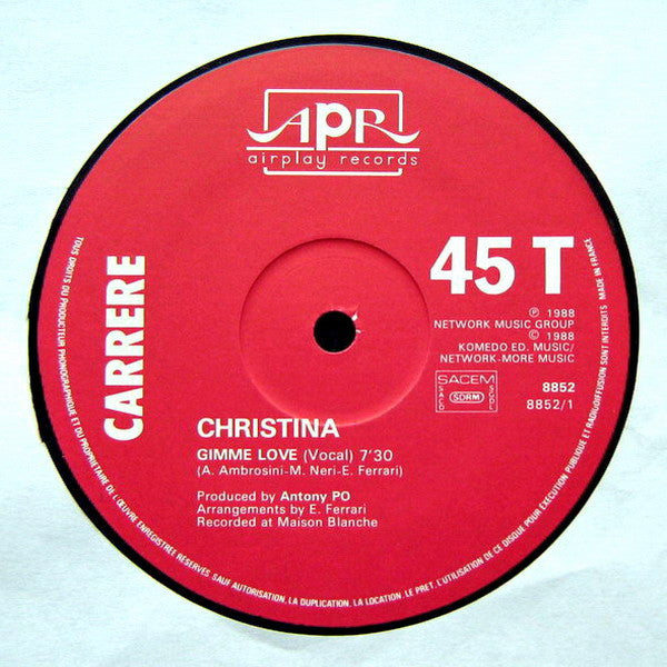 Cristina  – Gimme Love (NM, FUNDA EX) BOX21