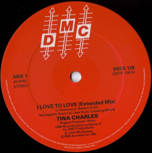 Tina Charles – I Love To Love (EX) BOX 16