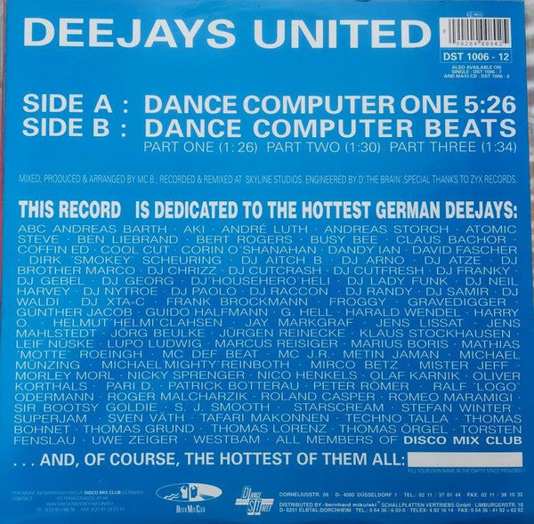 Deejays United – Dance Computer One (NM) BOX2