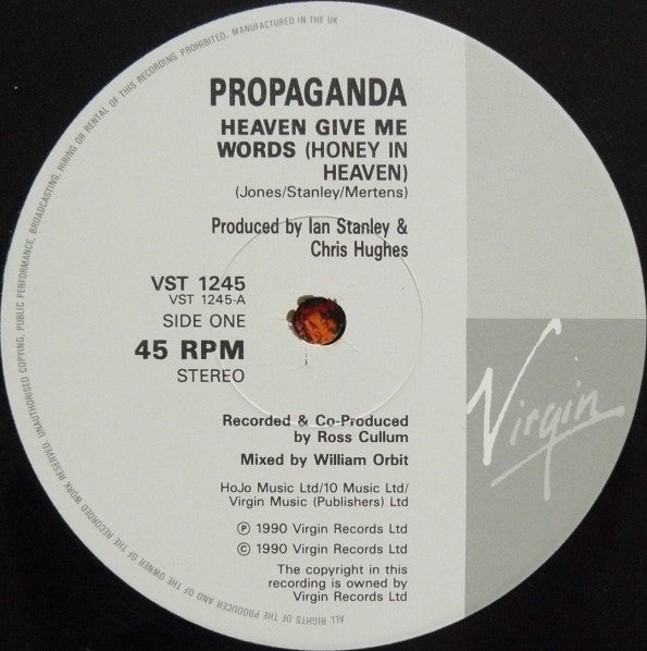 Propaganda – Heaven Give Me Words (VG+) BOXE3