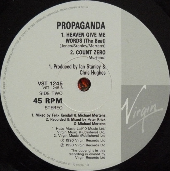 Propaganda – Heaven Give Me Words (VG+) BOXE3