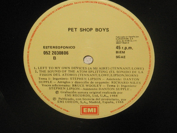 Pet Shop Boys – Left To My Own Devices (VG+,EX) BOX7