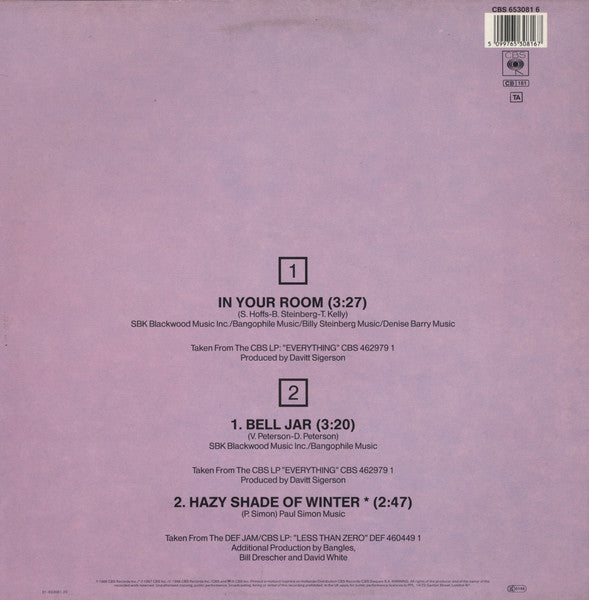 Bangles – In Your Room (VG+) BOX19