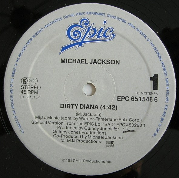 Michael Jackson – Dirty Diana (VG+) BOX12