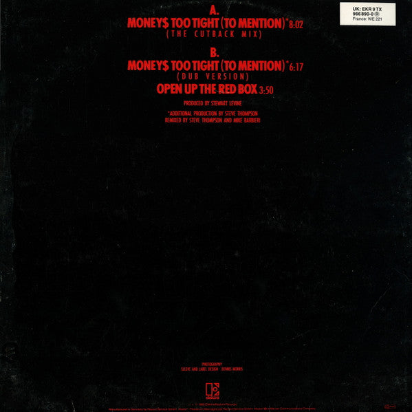 Simply Red – Money's Too Tight (To Mention) (The Cutback Mix) (VG+) BOX17