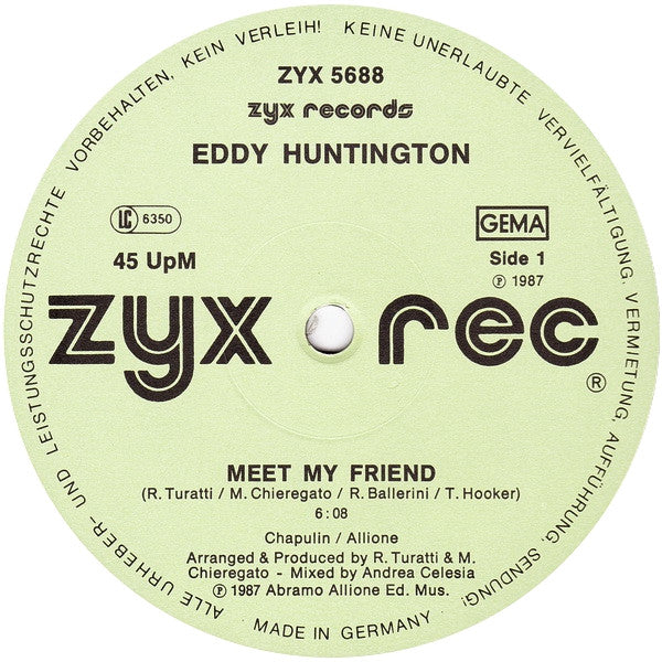 Eddy Huntington – Meet My Friend (NM, FUNDA EX) BOX6