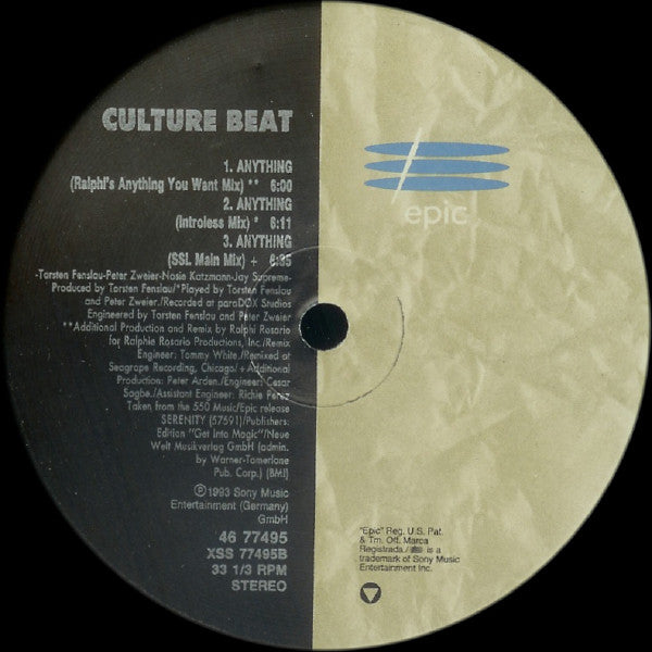Culture Beat – Anything (MINT, NUEVO, FUNDA NM) BOX16