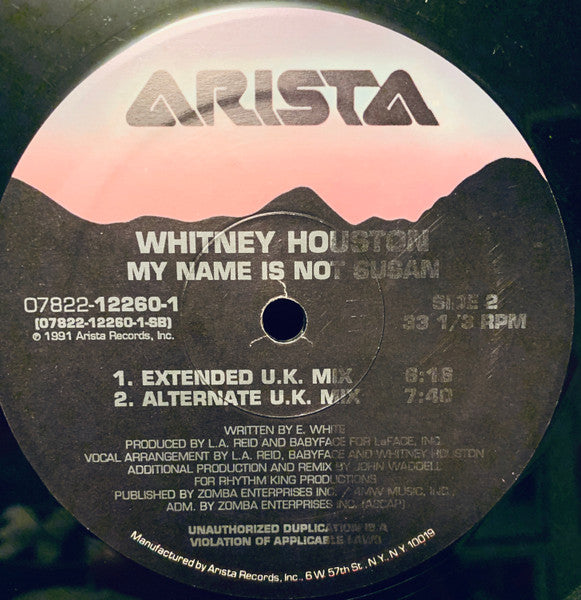 Whitney Houston – My Name Is Not Susan (NM) BOX1