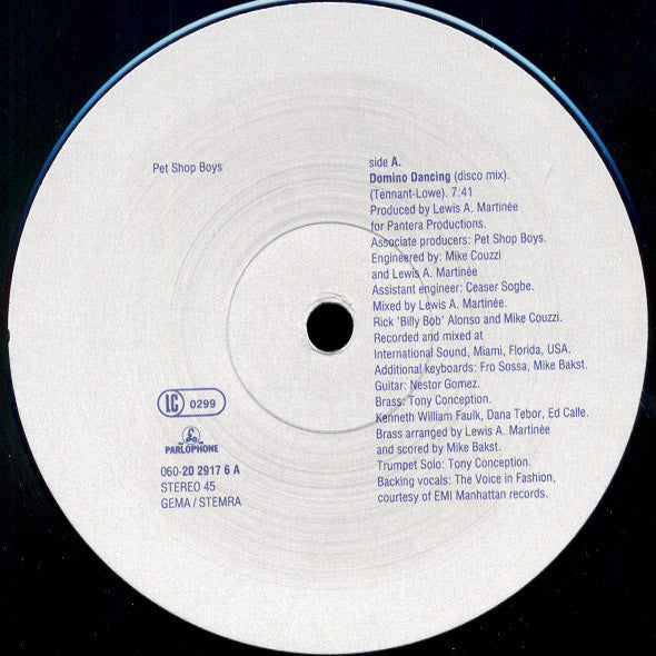Pet Shop Boys – Domino Dancing (NM) BOX25