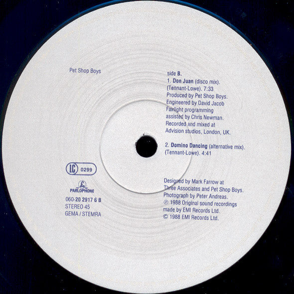 Pet Shop Boys – Domino Dancing (NM) BOX25