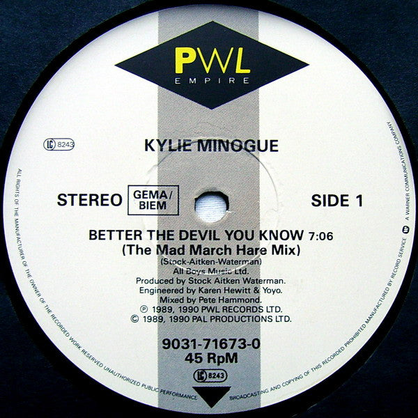 Kylie – Better The Devil You Know (NM, FUNDA EX) BOX3