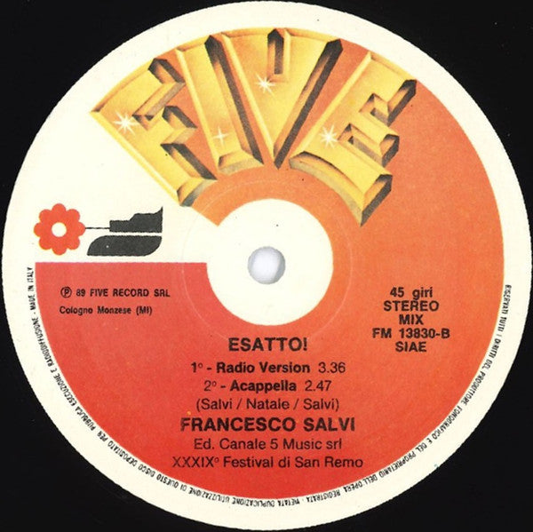 Francesco Salvi – Esatto! (Mix Version) (NM, FUNDA VG+ RINGWEAR) BOX27