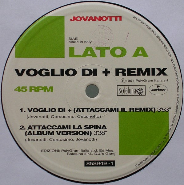 Jovanotti – Voglio Di + (Remix) (EX) BOX24