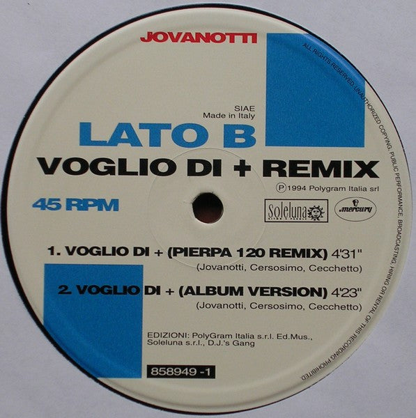 Jovanotti – Voglio Di + (Remix) (EX) BOX24