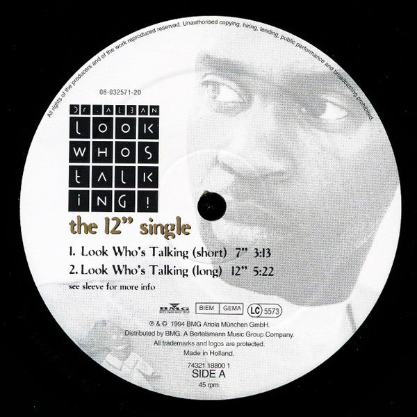 Dr. Alban – Look Who's Talking! (The 12'' Single) (NM) BOX16