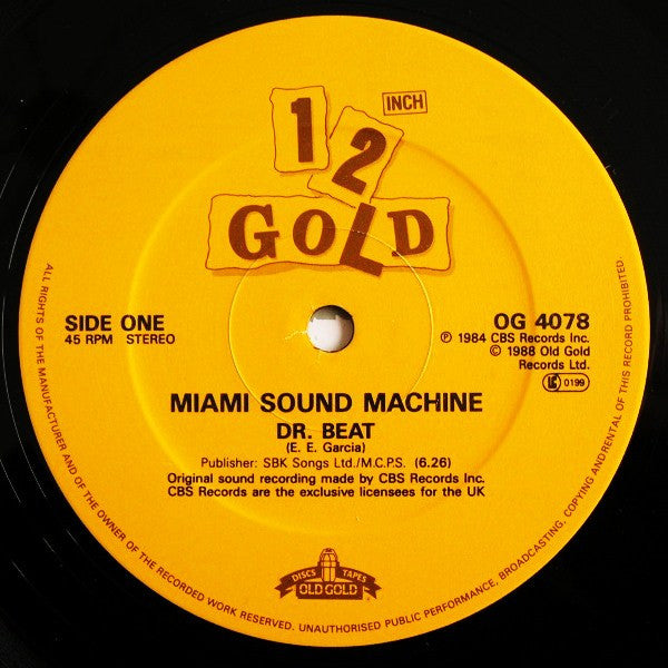 Miami Sound Machine – Dr. Beat / Bad Boy (NM, FUNDA EX) BOX2