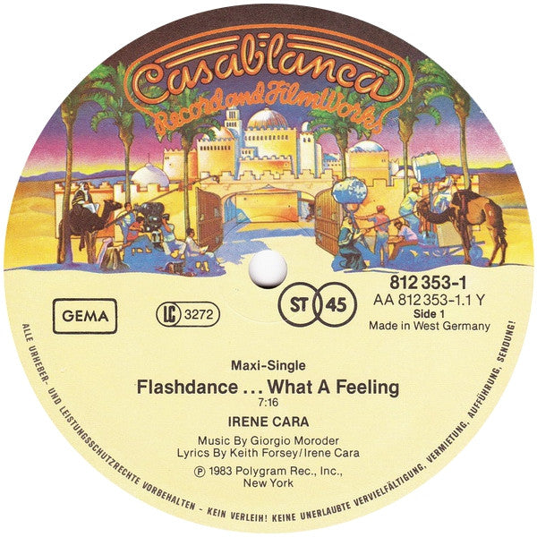 Irene Cara – Flashdance ... What A Feeling (Long Version) (VG+ FUNDA VG,VG+) BOX21