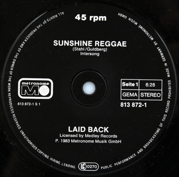 Laid Back – Sunshine Reggae/White Horse (EX) BOX15