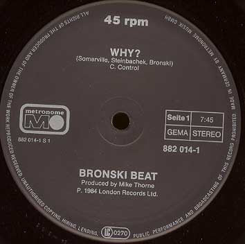 Bronski Beat – Why? (NM, FUNDA VG+) BOX9