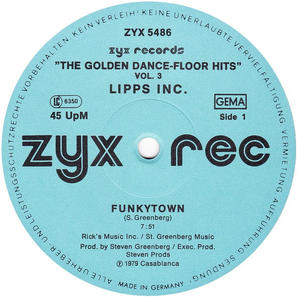 Lipps Inc. / Trans-X – Funkytown / Vivre Sur Vidéo (ESTADO NM, FUNDA VG+) BOX14