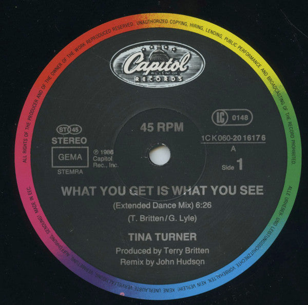 Tina Turner – What You Get Is What You See (VG+) BOX16