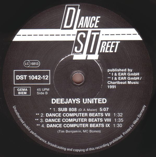 Deejays United – Computer Dance Five (ESTADO NM, FUNDA VG+ CON ESCRITURA LAPIZ) BOX14