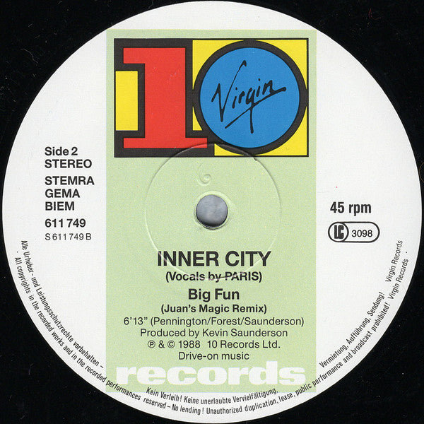 Inner City – Big Fun (NM, FUNDA VG+) BOX20