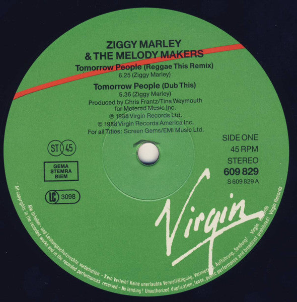 Ziggy Marley And The Melody Makers – Tomorrow People (VG+) BOX4