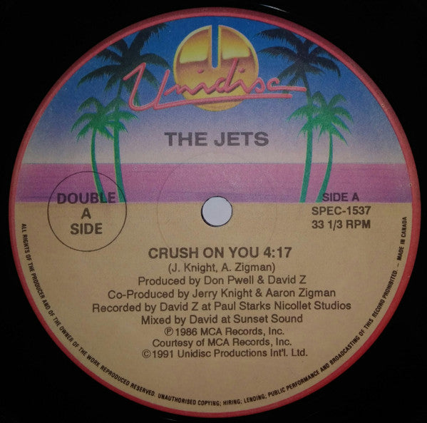 Jets / Talk Talk – Crush On You / Talk Talk-  It's My Life (NM, FUNDA EX) BOX21